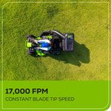 60V 42" Cordless Battery CrossoverT Riding Lawn Mower + Bagger w/ Six (6) 8.0Ah Batteries and Three (3) Dual Port Turbo Chargers