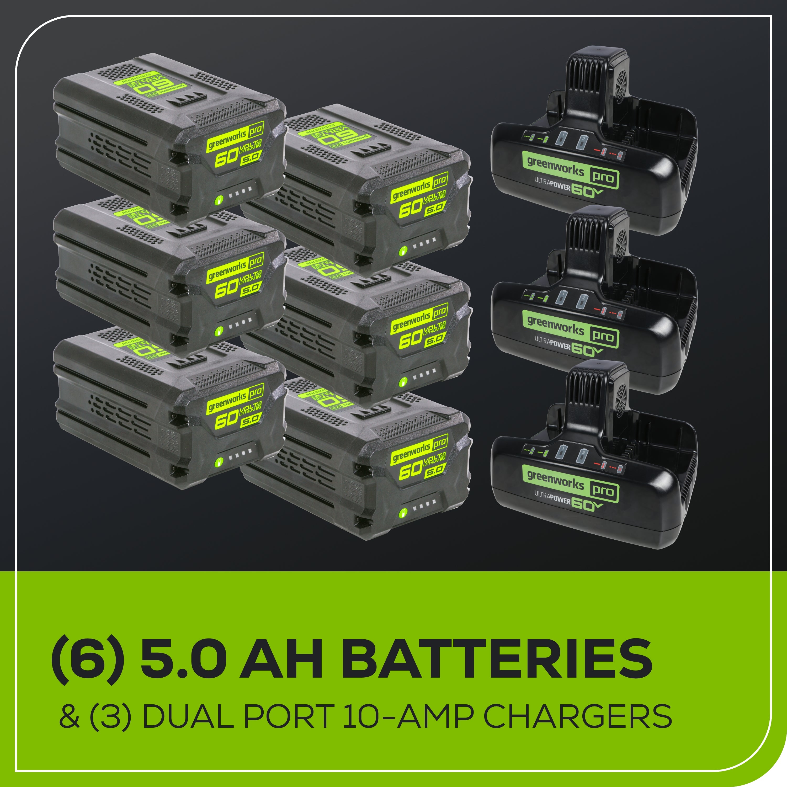 80V 42" Cordless Battery CrossoverZ Zero Turn Lawn Mower, (6) 5.0Ah Batteries and (3) Dual-Port Turbo Chargers