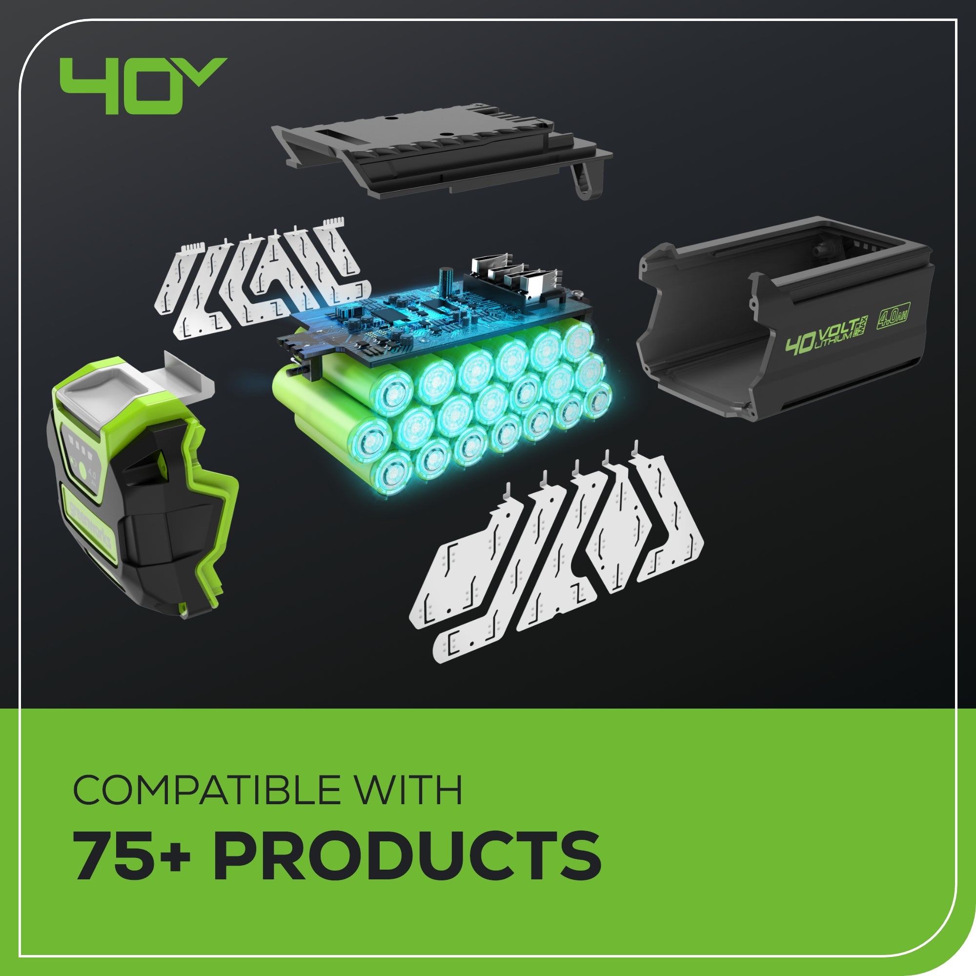 40V 15" Cordless Battery Brushless Dethatcher/Scarifier: 5.0Ah Battery and Rapid Charger