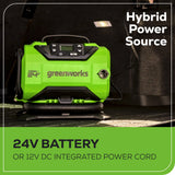 24V Cordless Battery Tire Change 3-pc Combo Kit: 4.0 Ah Battery and Charger