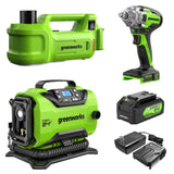 24V Cordless Battery Tire Change 3-pc Combo Kit: 4.0 Ah Battery and Charger