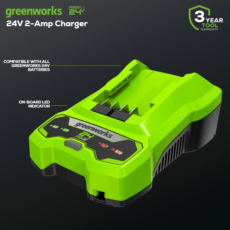 24V Battery Charger | Greenworks Tools