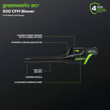 Pro 80V 16" Brushless String Trimmer & 500CFM Leaf Blower Combo w/ 2.0 Ah Battery & Charger