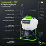 80V Cordless Battery Backpack Sprayer w/ 2.0Ah Battery & Charger