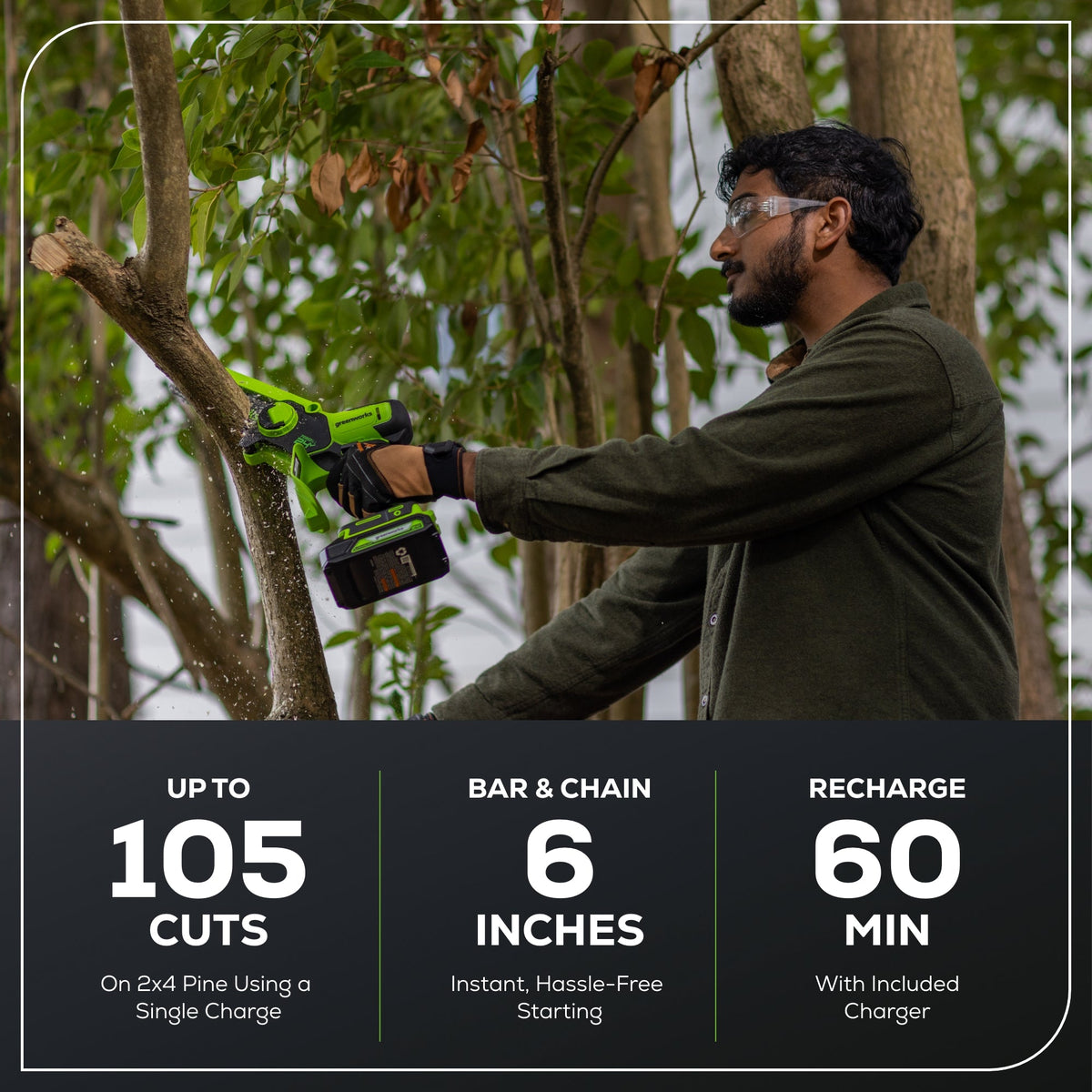 24V 6" Cordless Battery Brushless Pruner Saw (Tool Only)