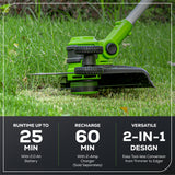 40V 13" Cordless Battery String Trimmer and 350 CFM Leaf Blower Combo Kit: 4.0 Ah Battery and Charger