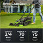 80V 25" Cordless Battery Dual Blade Self-Propelled Mower w/ 5.0Ah Battery & Rapid Charger