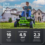 60V 30” CrossoverT Riding Lawn Tractor, Bagger Included w/ (4) 8.0Ah (1) 20.0Ah Batteries & 600-Watt Charger