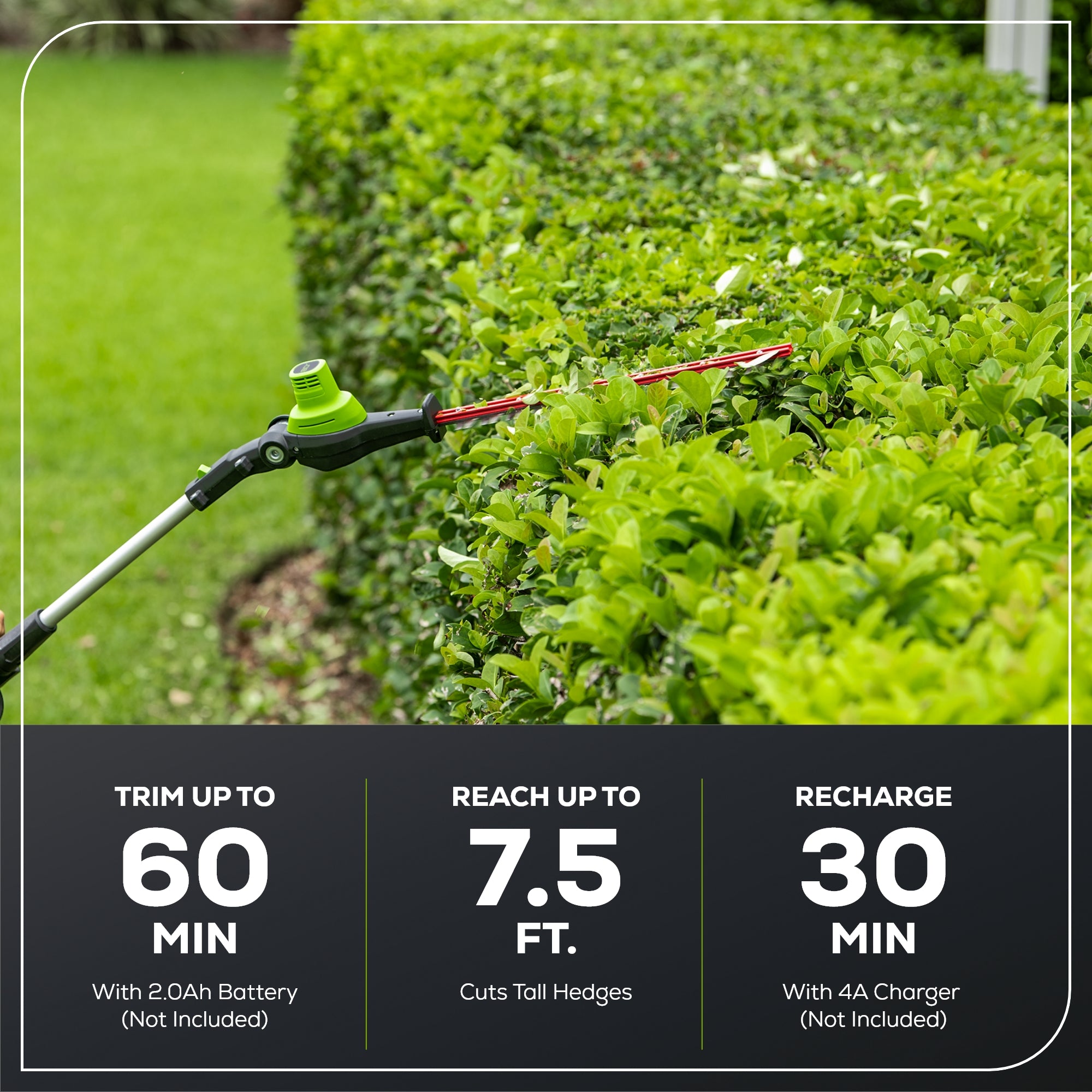 80V 20" Cordless Battery Pole Hedge Trimmer (Tool-Only)