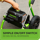 2000 PSI 1.2 GPM Cold Water Electric Pressure Washer (Green Frame)