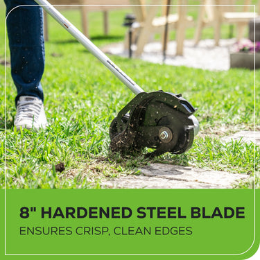 48V (24V x 2) 8" Edger w/ (2) 4.0Ah USB Batteries & Dual Port Charger