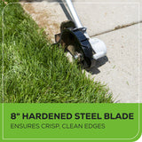40V 8" Cordless Battery Edger and 12" String Trimmer Combo Kit w 4.0 Ah Battery and Charger