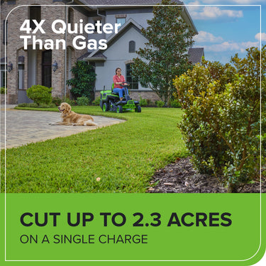 60V 30” CrossoverT Riding Lawn Tractor, Bagger Included w/ (4) 8.0Ah (1) 20.0Ah Batteries & 600-Watt Charger