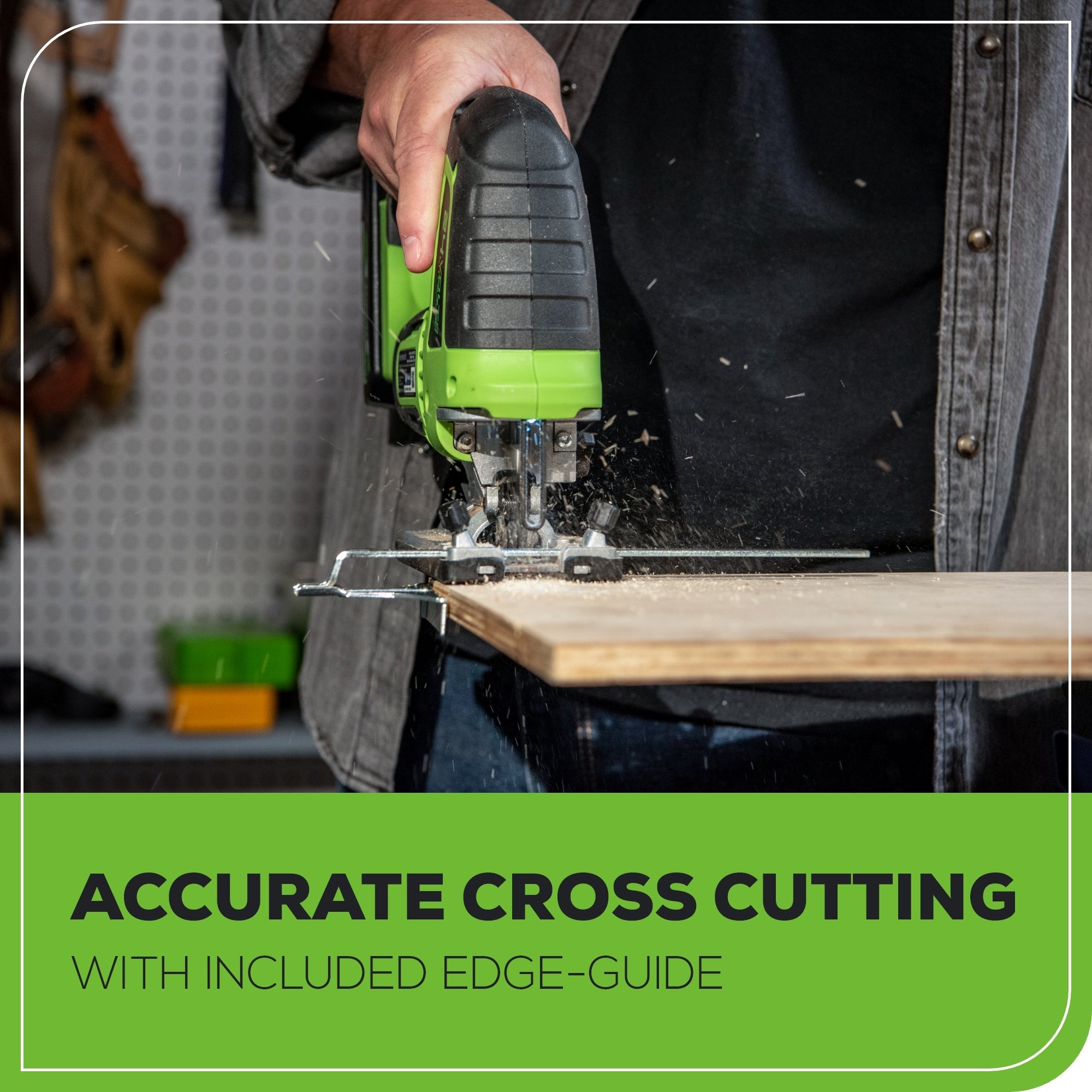 24V Cordless Battery Jig Saw w/ 4.0Ah USB Battery & Charger