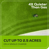 60V 42" Cordless Battery CrossoverZ Zero Turn Lawn Mower + Bagger w/ Six (6) 8.0Ah Batteries and Three (3) Dual Port Turbo Chargers