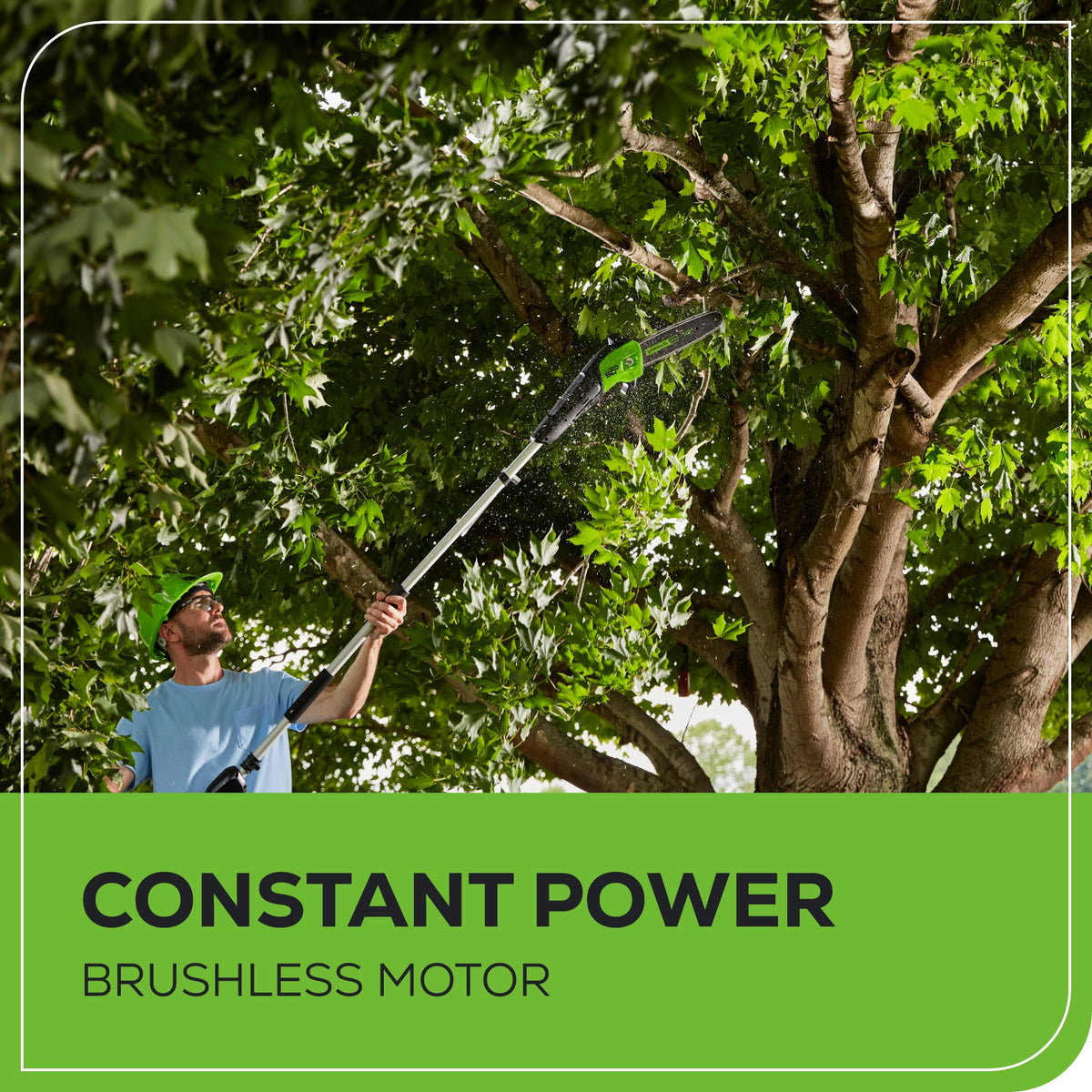 60V 10" Cordless Battery Pole Saw w/ 2.0 Ah Battery & Charger