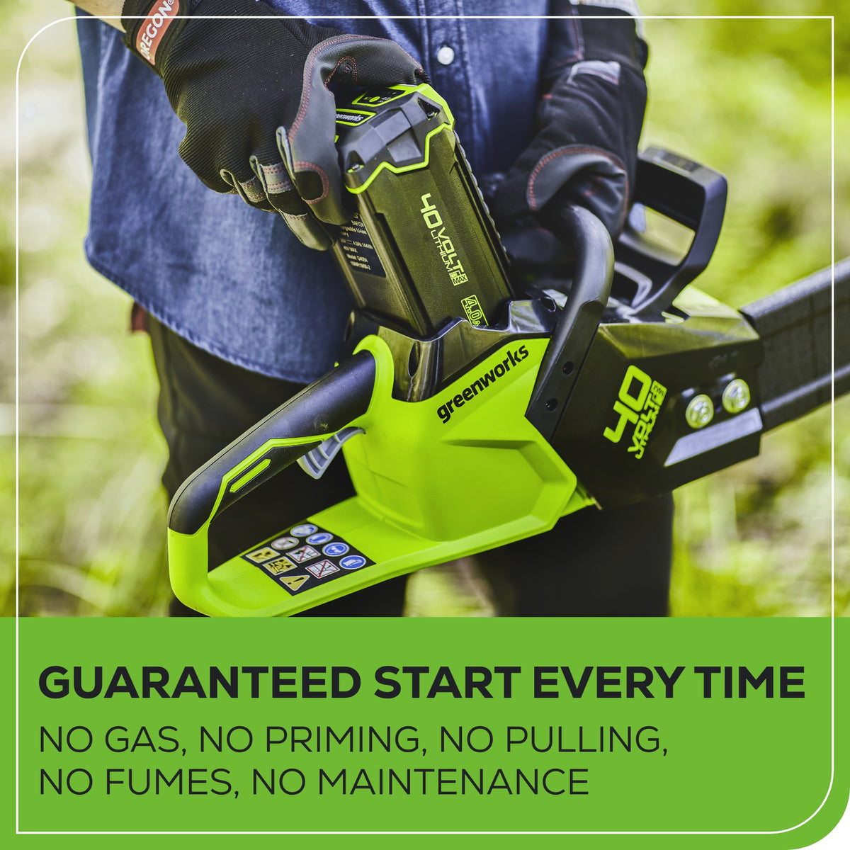 40V 16" Cordless Battery Chainsaw (Tool Only)