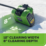 40V 12" Cordless Brushless Snow Shovel with Light (Tool Only)