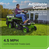 60V 30” CrossoverT Riding Lawn Tractor, Bagger Included w/ (4) 8.0Ah (1) 20.0Ah Batteries & 600-Watt Charger
