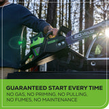 80V 18" Cordless Battery 2.5kW Chainsaw: 4.0Ah Battery & Rapid Charger