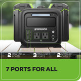 40V 500W 4-Slot Inverter Portable Power Station w/ (4) 4.0Ah Batteries & Built-In Charger