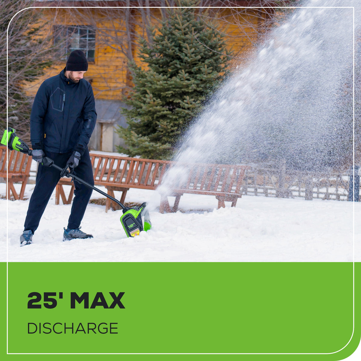 40V 12" Cordless Brushless Snow Shovel with Light (Tool Only)