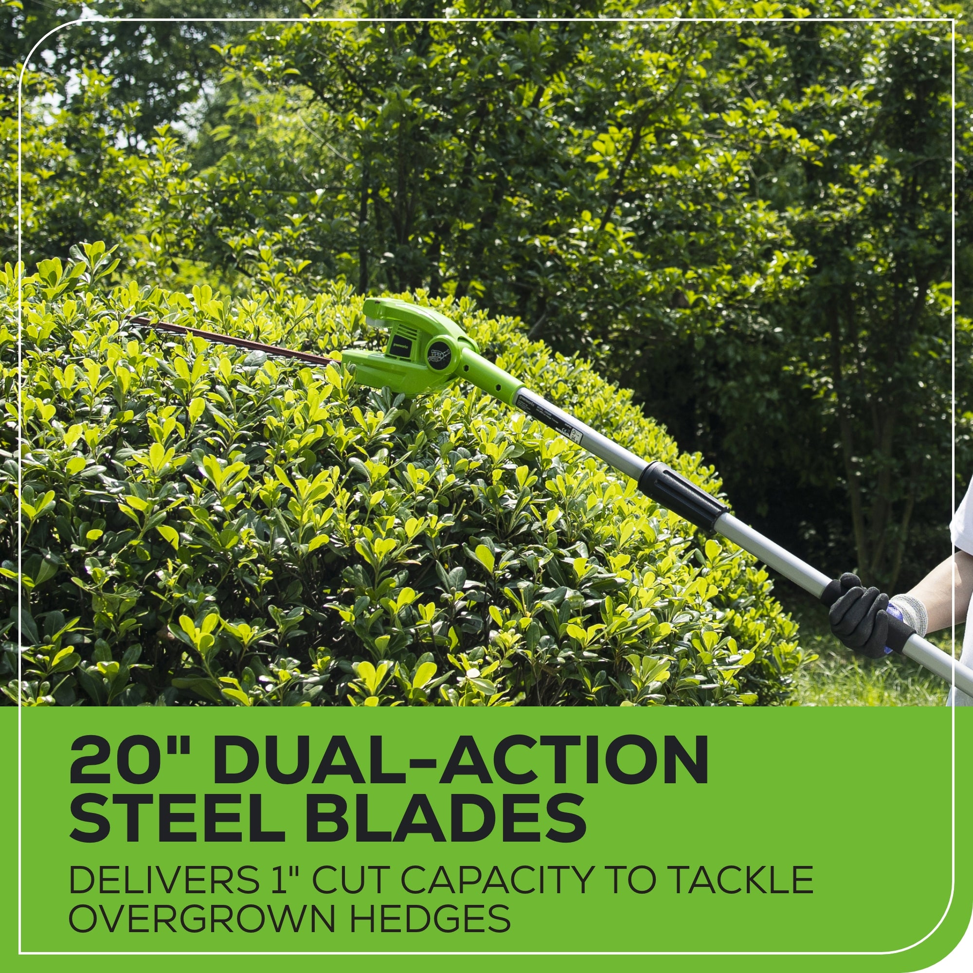 40V 20" Cordless Battery Pole Hedge Trimmer (Tool Only)