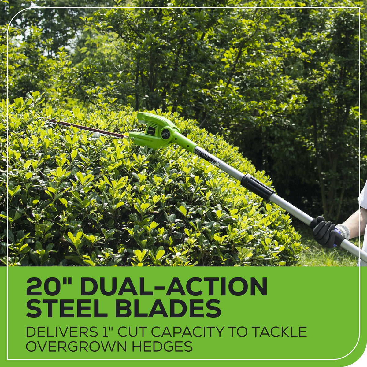 40V 20" Cordless Battery Pole Hedge Trimmer (Tool Only)