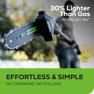 60V 10" Cordless Battery Pole Saw w/ 2.0 Ah Battery & Charger