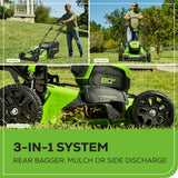 80V 21" Cordless Battery Self-Propelled Mower & Blower w/ 4.0Ah Battery & Rapid Charger