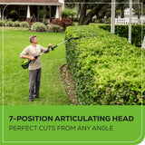 80V 20" Cordless Battery Pole Hedge and 10" Pole Saw Combo Kit: 2.0 Ah Battery and Rapid Charger