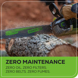 60V 20" Cordless Battery 3.2kW Chainsaw w/ 8.0Ah Battery & Rapid Charger