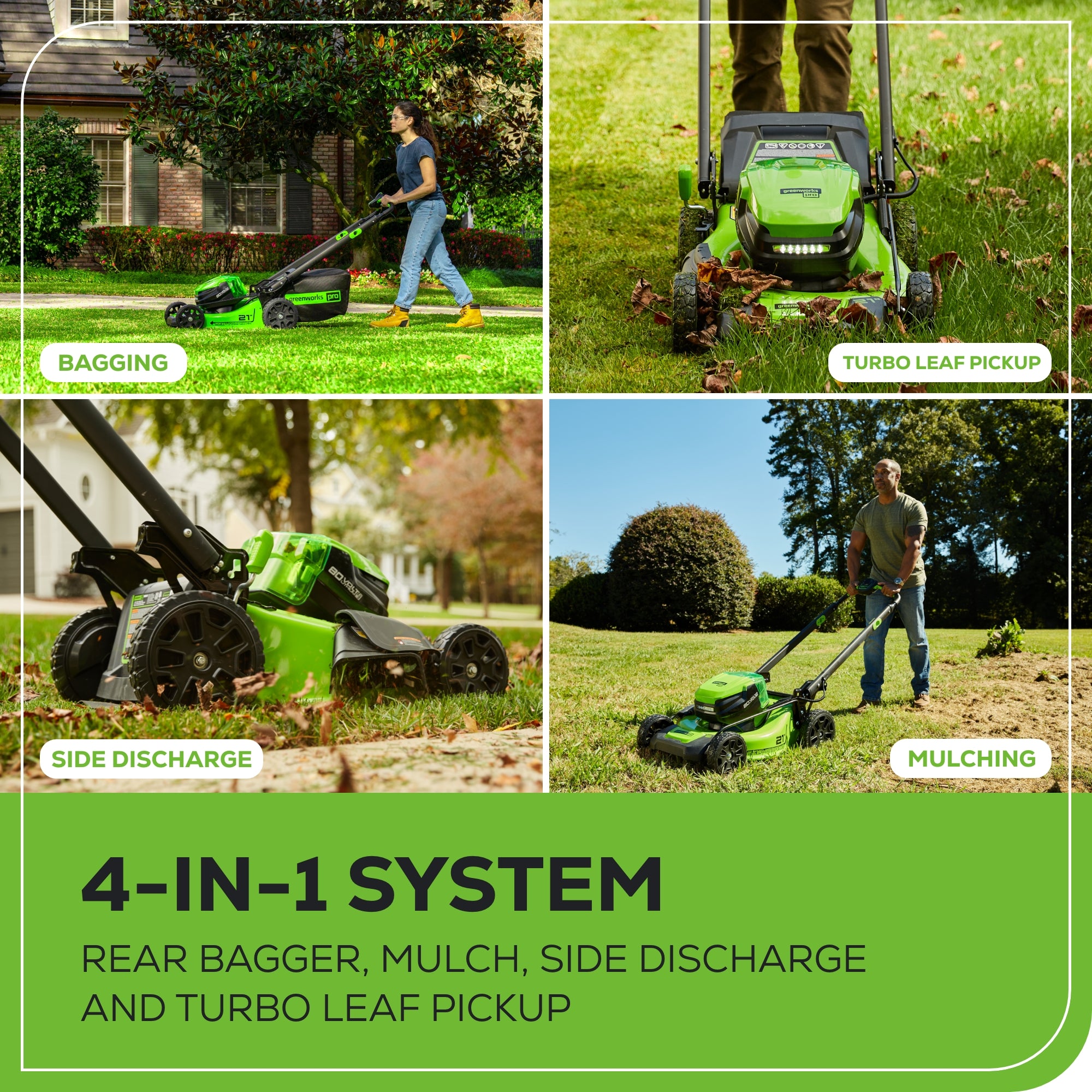 80V 21" Cordless Battery 4-in-1 Self-Propelled Lawn Mower w/ 5.0Ah Battery & Rapid Charger