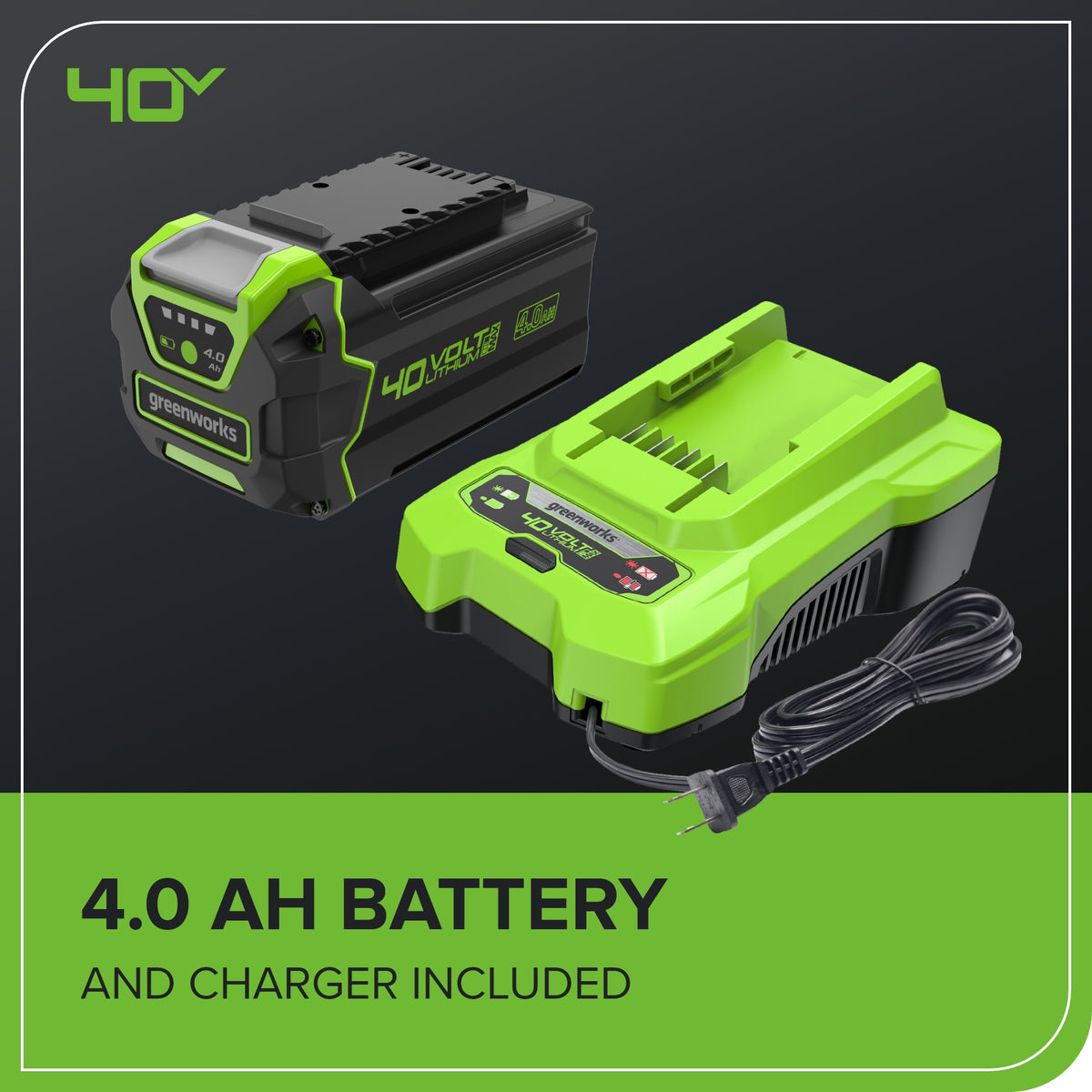 40V 16" Brushless Cordless Chainsaw w/ 4.0Ah Battery & Charger