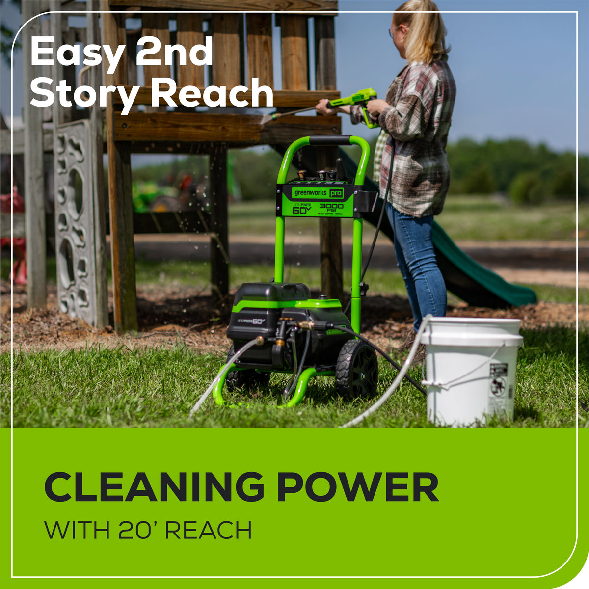 60V 3000-PSI 2.0 GPM Electric Pressure Washer w/ (2) 4.0Ah Batteries & Rapid Charger