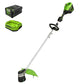80V 16" Cordless Battery Brushless String Trimmer w/ 2.0Ah Battery & Charger (Renewed)