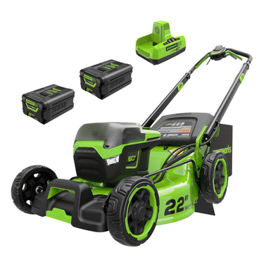 60V 22" Brushless Cordless Self-Propelled Lawn Mower w/ (2) 5.0Ah Battery & 6A Dual Port Charger
