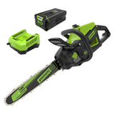 80V 18" Cordless Battery 2.5kW Chainsaw: 4.0Ah Battery & Rapid Charger