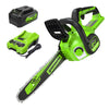 24V 12" Cordless Battery Chainsaw: 4.0 Ah USB Battery and Charger