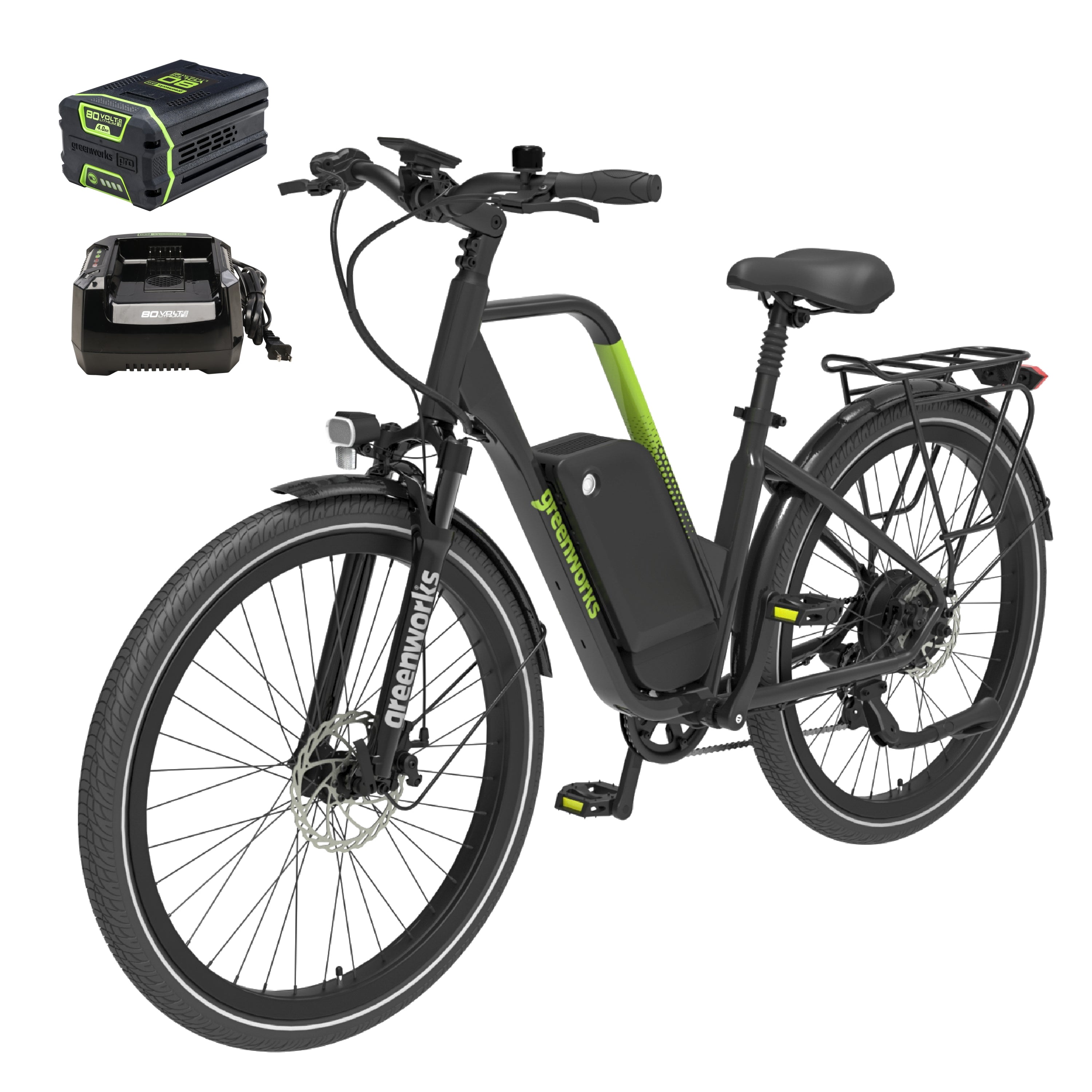 80V Venture Series 27.5” Electric Commuter Bike w/ 4Ah Battery and Charger
