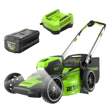 80V 21" Cordless Battery 4-in-1 Push Lawn Mower w/ 5.0Ah Battery & 4A Charger