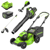 80V 21" Cordless Battery Brushless Self-Propelled Mower 3pc Combo Kit w/ 4.0Ah Battery & Rapid Charger