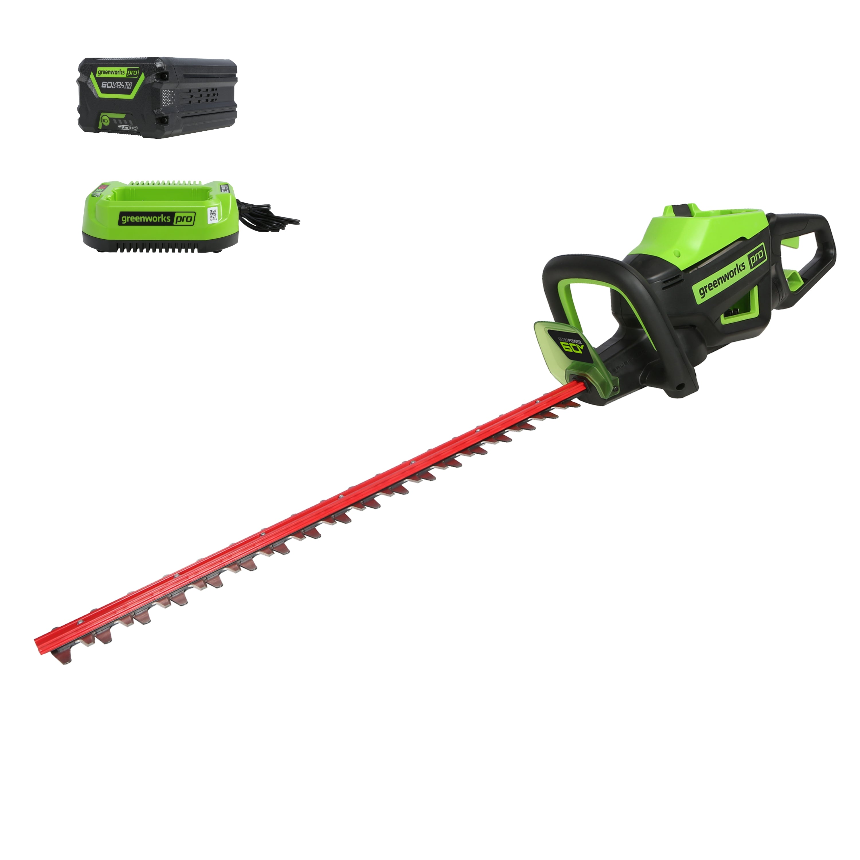 60V 26" Cordless Battery Hedge Trimmer w/ 2.0Ah Battery & Charger