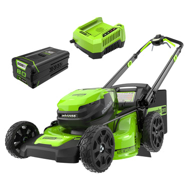 80V 21" Cordless Battery 4-in-1 Self-Propelled Lawn Mower w/ 5.0Ah Battery & Rapid Charger