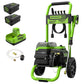 60V 3000-PSI 2.0 GPM Electric Pressure Washer w/ (2) 5.0Ah Batteries & Dual-Port Charger