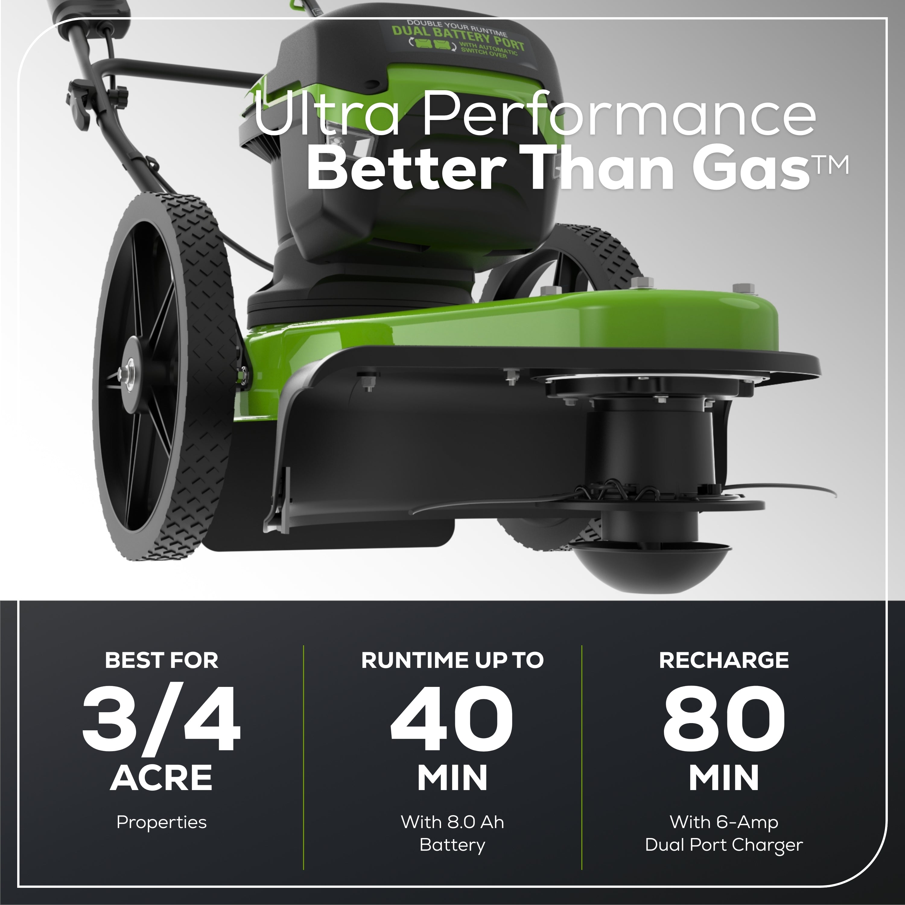 Pro 60V 22" Cordless Battery Brushless Wheeled String Trimmer (Tool Only)