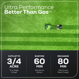 60V 22" Cordless Battery Self-Propelled Mower & 16" String Trimmer Combo Kit w/ (1) 8.0Ah and (1) 2.5Ah Batteries & (2) Chargers