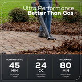 60V 3PC Handheld Combo Kit w/ 13"String Trimmer, 540 CFM Blower & 26"Hedge Trimmer