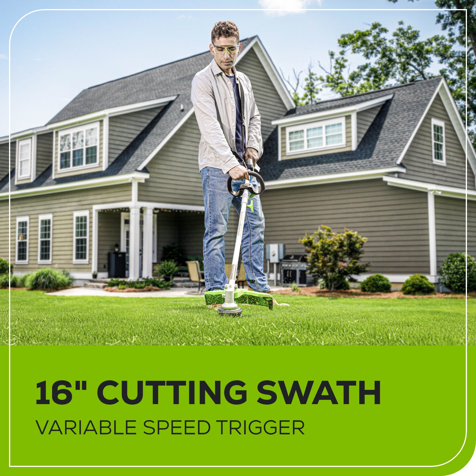 80V 16" Cordless Battery String Trimmer (Attachment Capable) w/ 2.5 Ah Battery & Charger