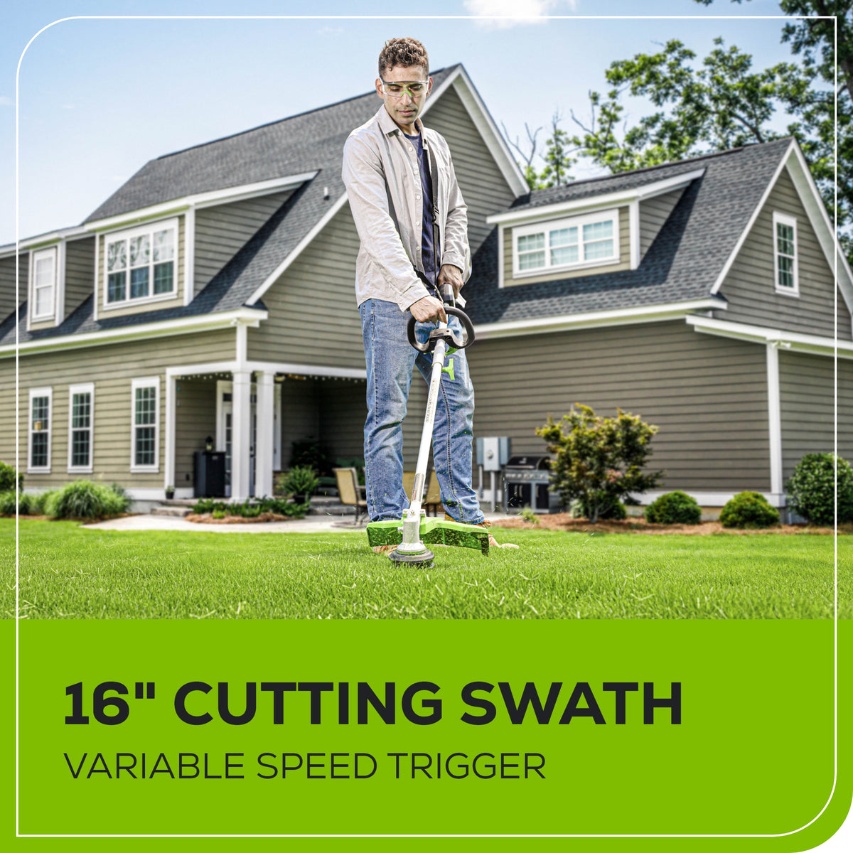 80V 16" Cordless Battery String Trimmer (Attachment Capable) w/ 2.5 Ah Battery & Charger